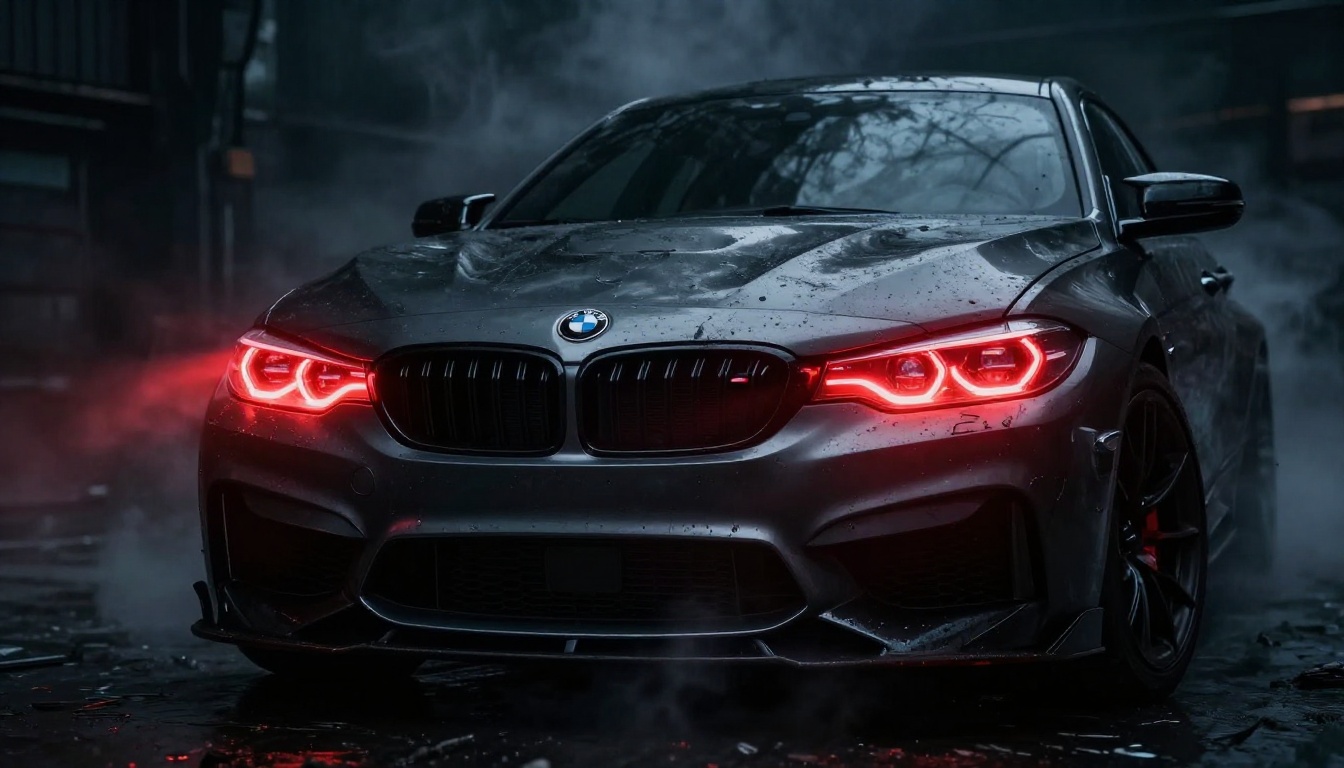  An abstract visual representation of a BMW’s spirit as a ...