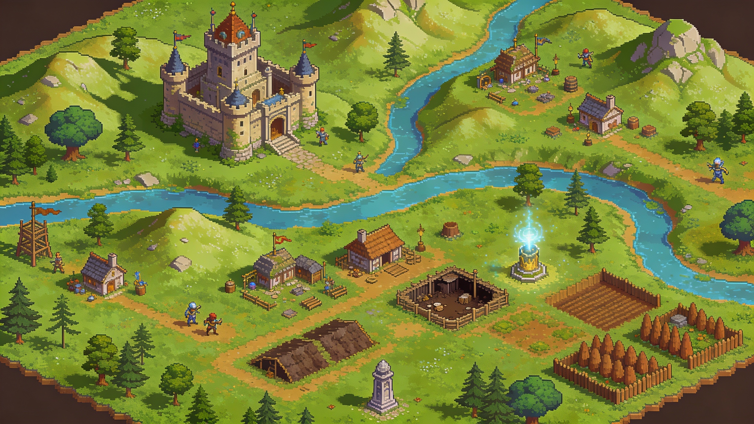 a heroes of might and magic 3 inspired map with gassrands an...