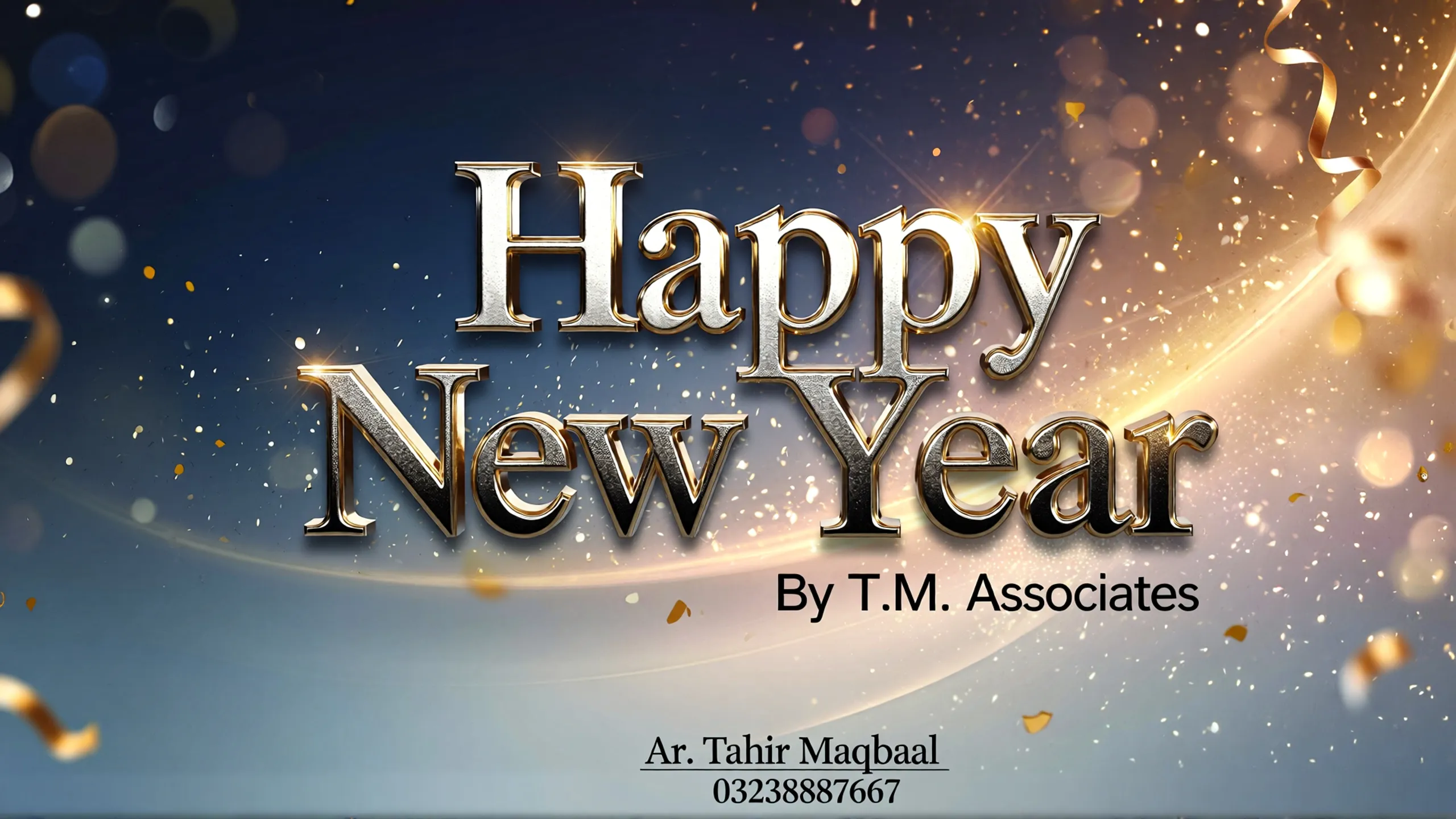 Create a Poster of Happy New Year By T.M. Associates, also M...