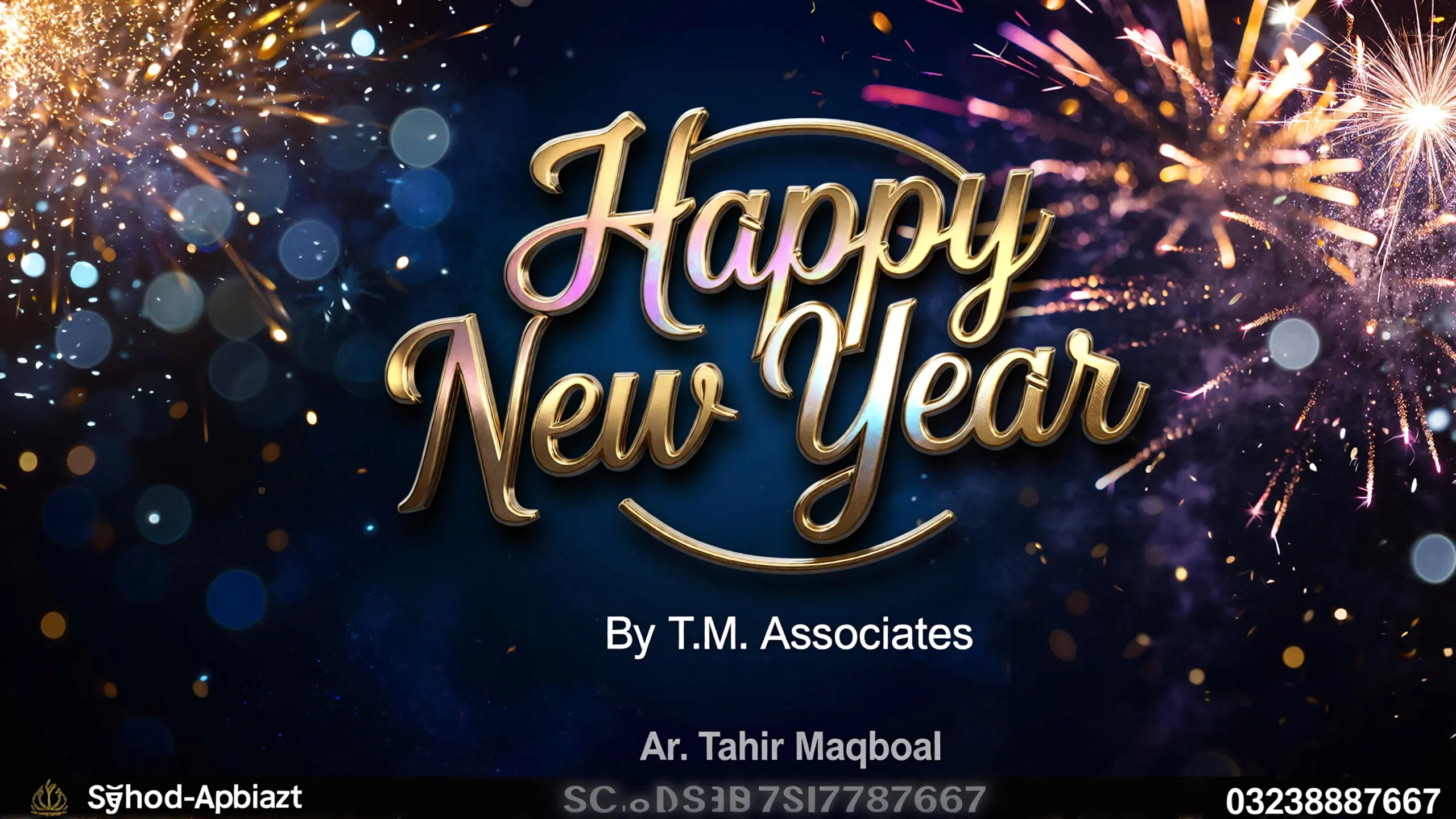 Create a Poster of Happy New Year By T.M. Associates, also M...