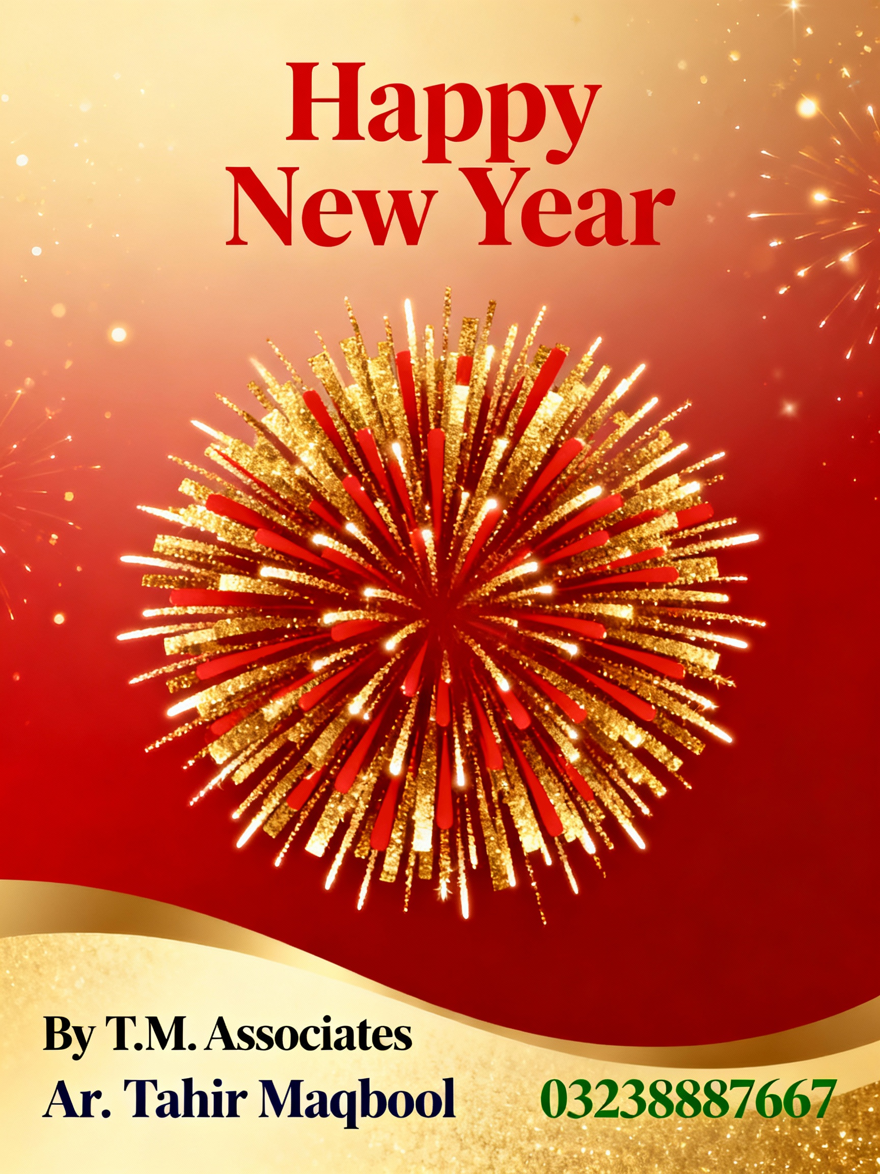 Create a Poster of Happy New Year By T.M. Associates, also M...